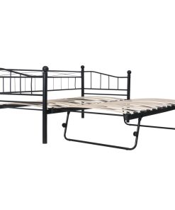 Okvir za krevet crni čelični 180 x 200 / 90 x 200 cm