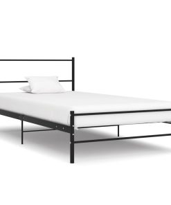 Okvir za krevet crni metalni 100 x 200 cm