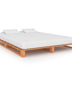 Okvir za krevet od paleta od masivne borovine smeđi 160x200 cm