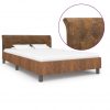 Okvir za krevet od umjetne brušene kože smeđi 140 x 200 cm
