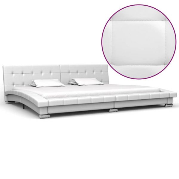 Okvir za krevet od umjetne kože bijeli 200 x 180 cm
