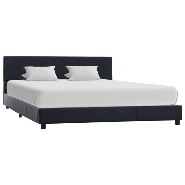 Okvir za krevet od umjetne kože crni 120 x 200 cm