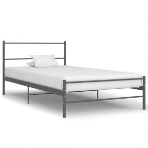 Okvir za krevet sivi metalni 90 x 200 cm