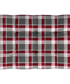 Paletni jastuk crveni karirani 120 x 80 x 12 cm od tkanine