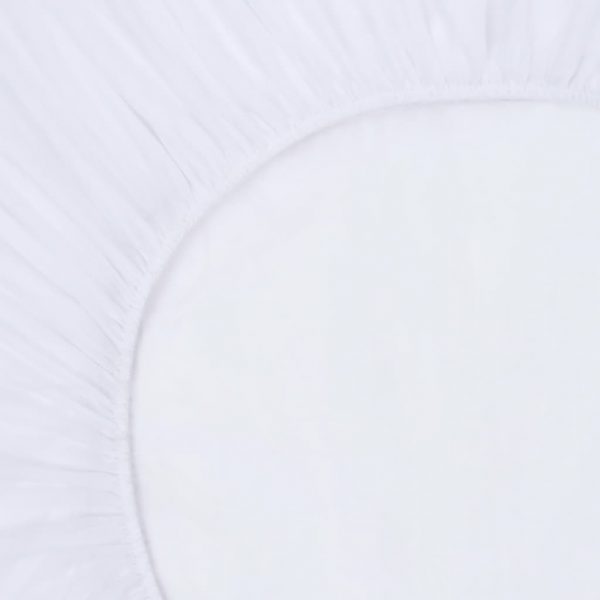Plahte s gumicom vodootporne 2 kom pamučne 140 x 200 cm bijele