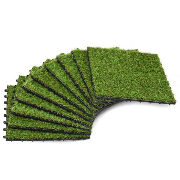 Pločice umjetne trave 10 kom 30 x 30 xm zelene