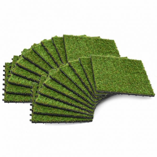 Pločice umjetne trave 20 kom 30 x 30 xm zelene