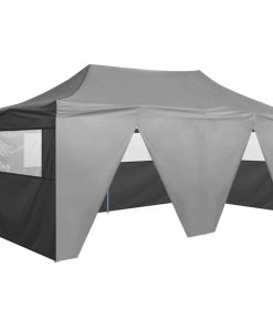 Profesionalni sklopivi šator za zabave 3 x 6 m čelični antracit