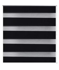 Rolo crne zavjese sa zebrastim linijama 120 x 230 cm