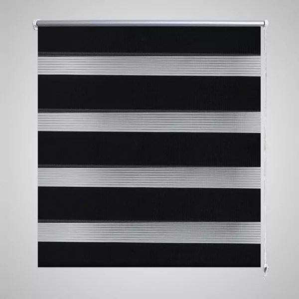 Rolo crne zavjese sa zebrastim linijama 90 x 150 cm