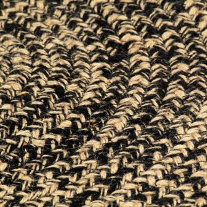 Ručno rađeni tepih od jute crne i prirodne boje 120 cm