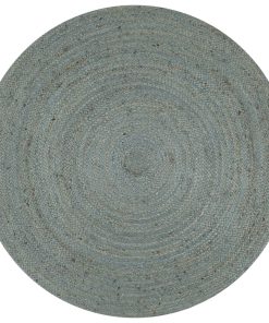 Ručno rađeni tepih od jute okrugli 120 cm maslinastozeleni