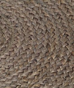 Ručno rađeni tepih od jute okrugli 120 cm sivi