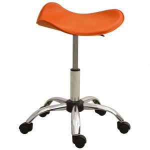Salonski stolac od umjetne kože narančasti