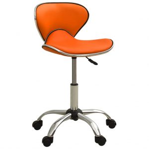 Salonski stolac od umjetne kože narančasti