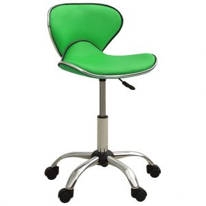 Salonski stolac od umjetne kože zeleni