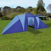 Šator za kampiranje za 6 osoba tamno plava/svjetlo plava