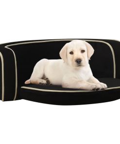 Sklopiva sofa za pse crna 73 x 67 x 26 cm plišana perivi jastuk