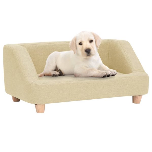 Sofa za pse krem 95 x 63 x 39 cm od platna