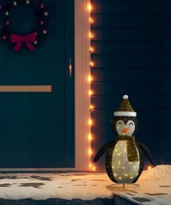Ukrasni božićni snježni pingvin LED luksuzna tkanina 60 cm