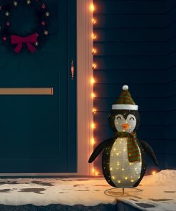 Ukrasni božićni snježni pingvin LED luksuzna tkanina 90 cm