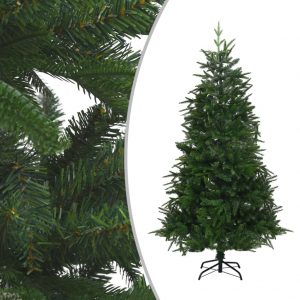 Umjetno božićno drvce s LED svjetlima zeleno 210 cm PVC i PE