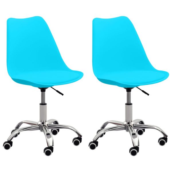 Uredske stolice od umjetne kože 2 kom plave