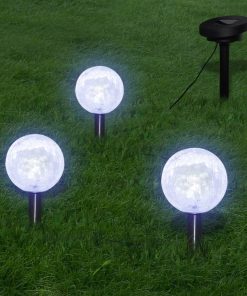 Vrtne svjetiljke 6 kom LED sa šiljcima i solarnim pločama