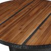 Vrtni stol od poliratana i masivnog bagremovog drva 150 x 74 cm