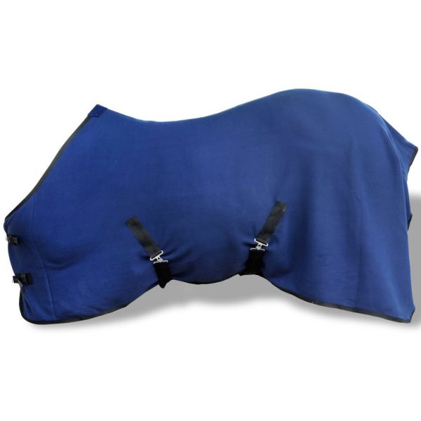 Vuneni Pokrivač za Konje s Pojasom 165 cm plavi