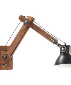 Zidna svjetiljka u industrijskom stilu crna okrugla E27