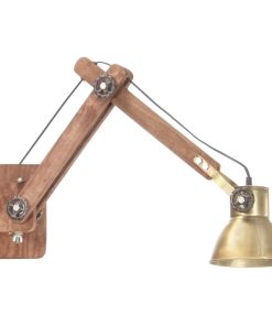 Zidna svjetiljka u industrijskom stilu mjedena okrugla E27