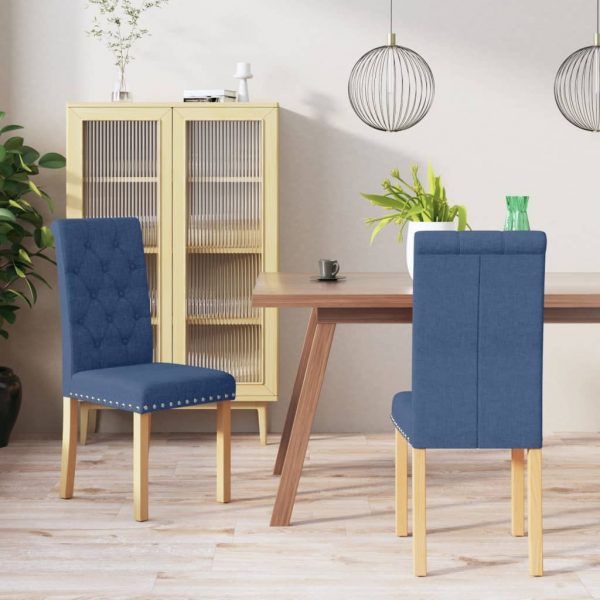 Blagovaonske stolice od tkanine 2 kom plave