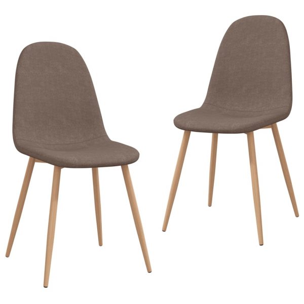 Blagovaonske stolice od tkanine 2 kom smeđe-sive