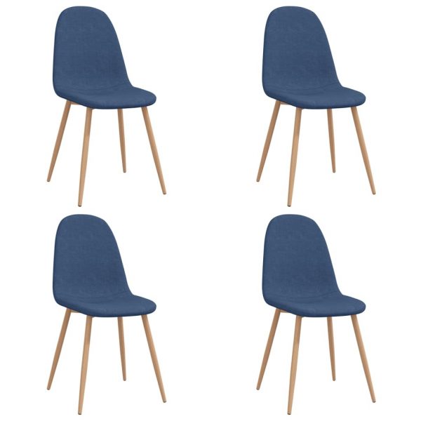 Blagovaonske stolice od tkanine 4 kom plave