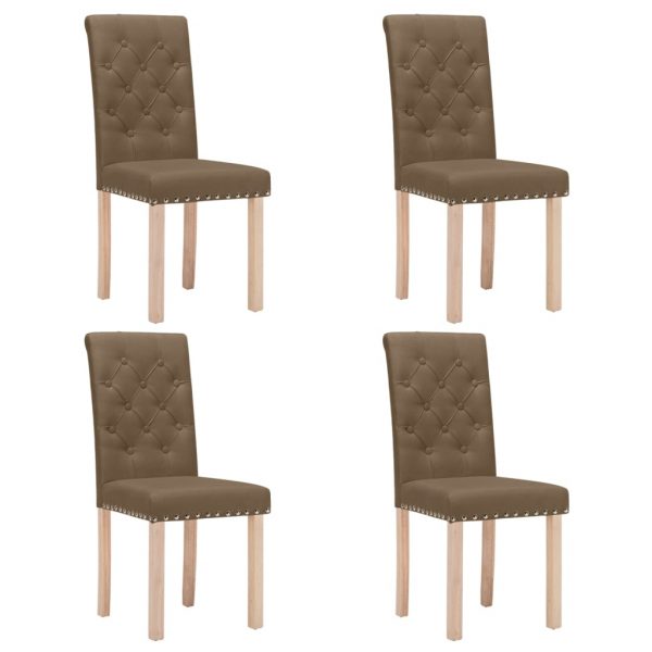 Blagovaonske stolice od tkanine 4 kom smeđe
