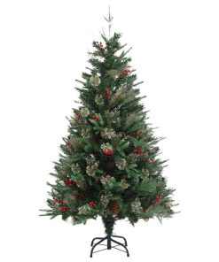 Božićno drvce sa šiškama zeleno 150 cm PVC i PE