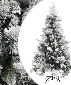Božićno drvce sa snijegom i šiškama 195 cm PVC i PE