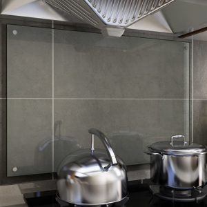 Kuhinjska zaštita od prskanja prozirna 90x60 cm kaljeno staklo