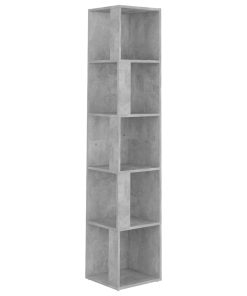 Kutni ormarić siva boja betona 33 x 33 x 164