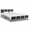 Okvir za krevet od umjetne kože sivo-bijeli 120 x 200 cm