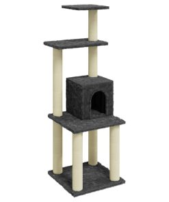 Penjalica za mačke sa stupovima za grebanje tamnosiva 105 cm
