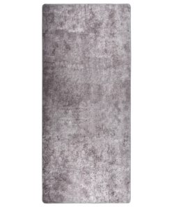 Perivi tepih 80 x 300 cm sivi protuklizni