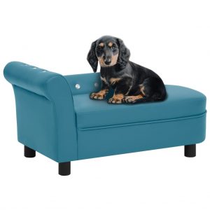 Sofa za pse tirkizna 83 x 45 x 42 cm od umjetne kože