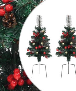 Umjetna božićna drvca za staze 2 kom 76 cm PVC