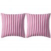 Vrtni jastuci s prugastim uzorkom 2 kom 45 x 45 cm ružičasti