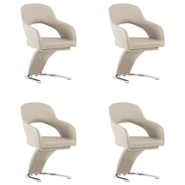 Blagovaonske stolice od umjetne kože 4 kom boja cappuccina