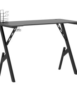 Igraći stol s nogama u obliku slova Y crni 110 x 60 x 75 cm