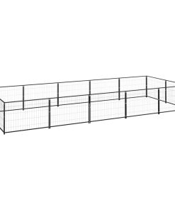Kavez za pse crni 10 m² čelični