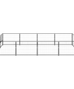 Kavez za pse crni 12 m² čelični